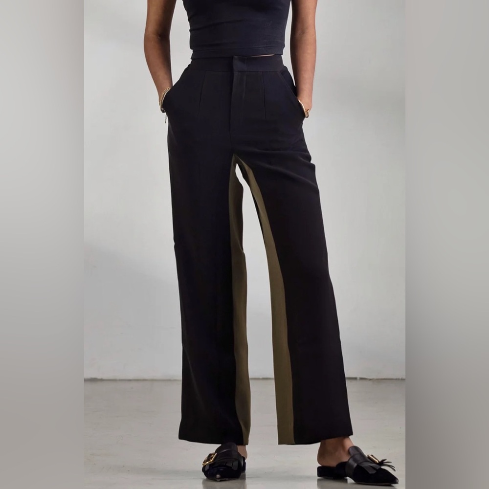 SALISA Inseam Pants in Black & Olive Green S XS